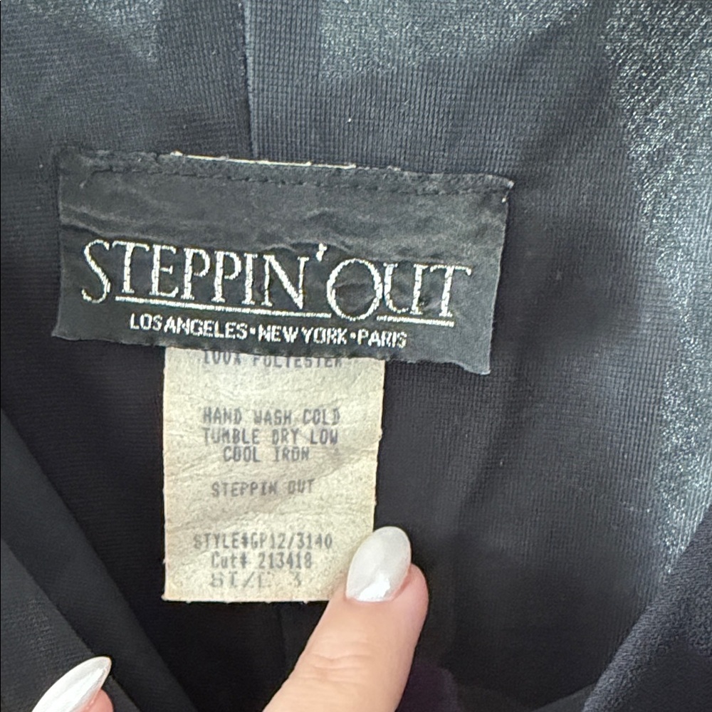 Vintage Steppin' Out Floral Black Mini Dress - Picture 3 of 4